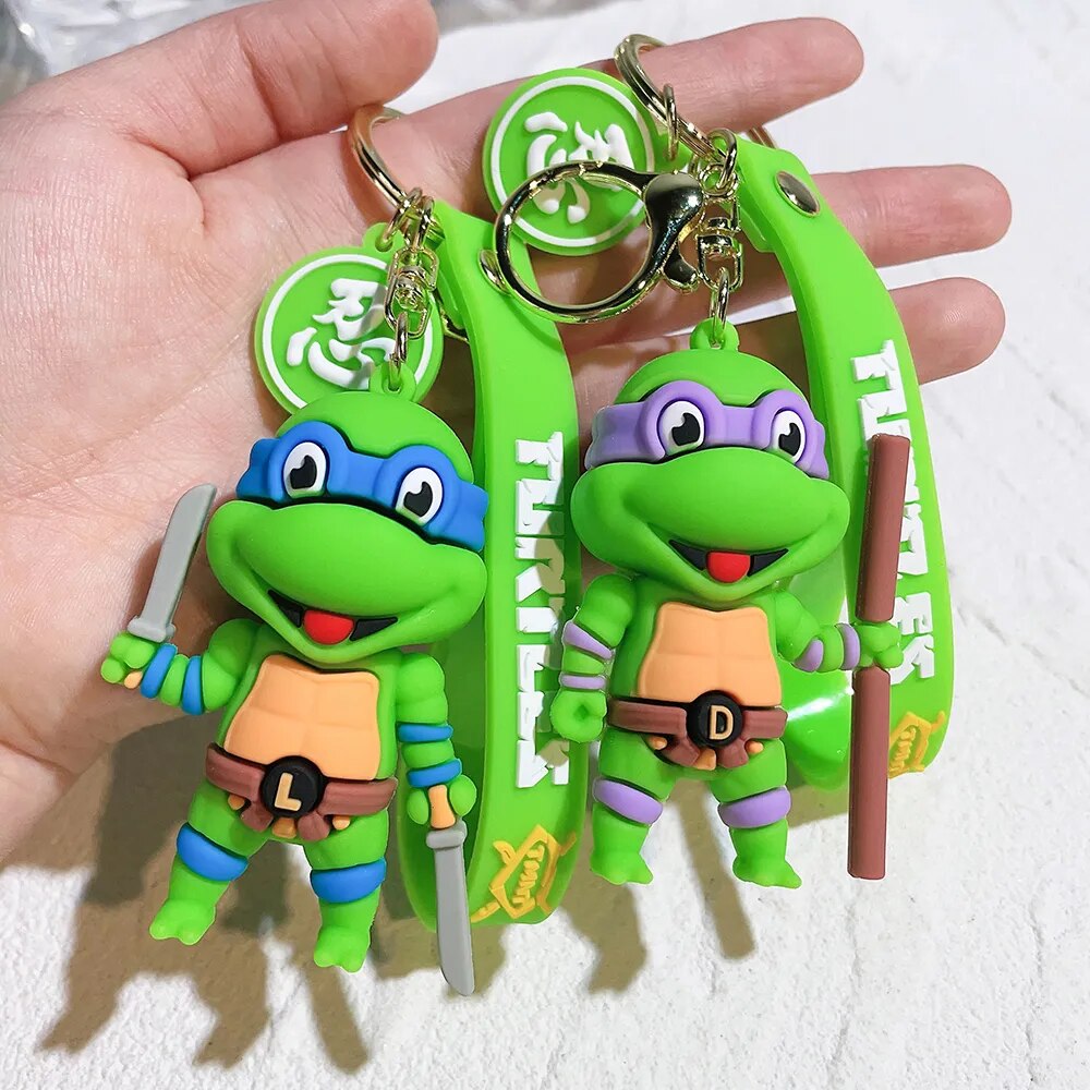 Anime Ninja Turtle Figure Keychain Teenage Mutant Ninja Turtles Raphael ...